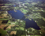 Aerial image of [4282] Shinanguag Lake in Genesee, MI with Canvas Wrap frame