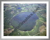 Aerial image of [4283] Round Lake in Mason, MI with Silver Metal frame