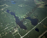 Aerial image of [4287] Long Lake & Emerson Lake in Mason, MI with Canvas Wrap frame