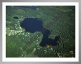 Aerial image of [4288] Ford Lake in Mason, MI with Silver Metal frame