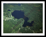 Aerial image of [4288] Ford Lake in Mason, MI with Black Metal frame