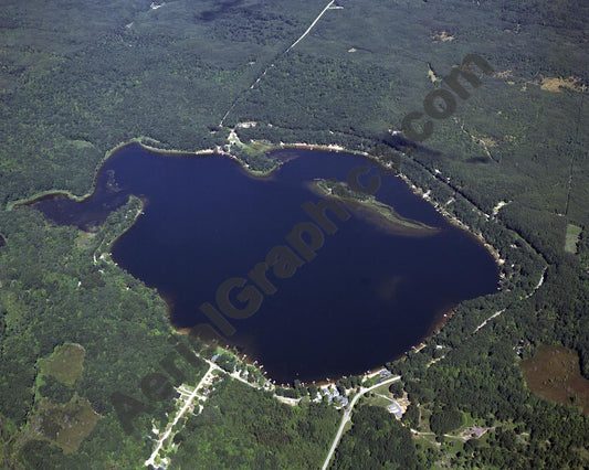 Aerial image of [4289] Gun Lake in Mason, MI with No frame