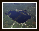 Aerial image of [4289] Gun Lake in Mason, MI with Black Wood frame