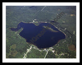 Aerial image of [4289] Gun Lake in Mason, MI with Black Metal frame