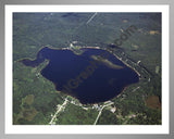 Aerial image of [4289] Gun Lake in Mason, MI with Silver Metal frame