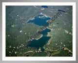 Aerial image of [4292] Emerald Lake & Sylvan Lake in Newaygo, MI with Silver Metal frame