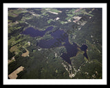 Aerial image of [4293] Kimball Lake & Pickerel Lake in Newaygo, MI with Black Metal frame