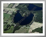 Aerial image of [4298] Baptist Lake in Newaygo, MI with Silver Metal frame