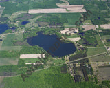 Aerial image of [42] Bass Lake (Richland Twp) in Montcalm, MI with No frame