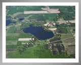 Aerial image of [42] Bass Lake (Richland Twp) in Montcalm, MI with Silver Metal frame