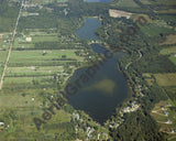 Aerial image of [4309] McKane Lake in Genesee, MI with Canvas Wrap frame