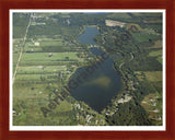 Aerial image of [4309] McKane Lake in Genesee, MI with Cherry Wood frame