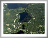 Aerial image of [4312] Banks Lake in Kent, MI with Silver Metal frame