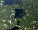 Aerial image of [4312] Banks Lake in Kent, MI with Canvas Wrap frame