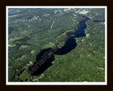 Aerial image of [4326] Long Lake in Clare, MI with Black Wood frame