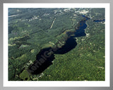 Aerial image of [4326] Long Lake in Clare, MI with Silver Metal frame