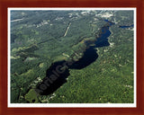 Aerial image of [4326] Long Lake in Clare, MI with Cherry Wood frame