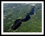 Aerial image of [4326] Long Lake in Clare, MI with Black Metal frame