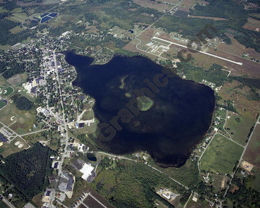 Aerial image of [4333] Tamarack Lake in Montcalm, MI with No frame