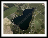 Aerial image of [4339] Cowden Lake in Montcalm, MI with Black Metal frame