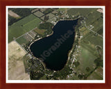 Aerial image of [4339] Cowden Lake in Montcalm, MI with Cherry Wood frame