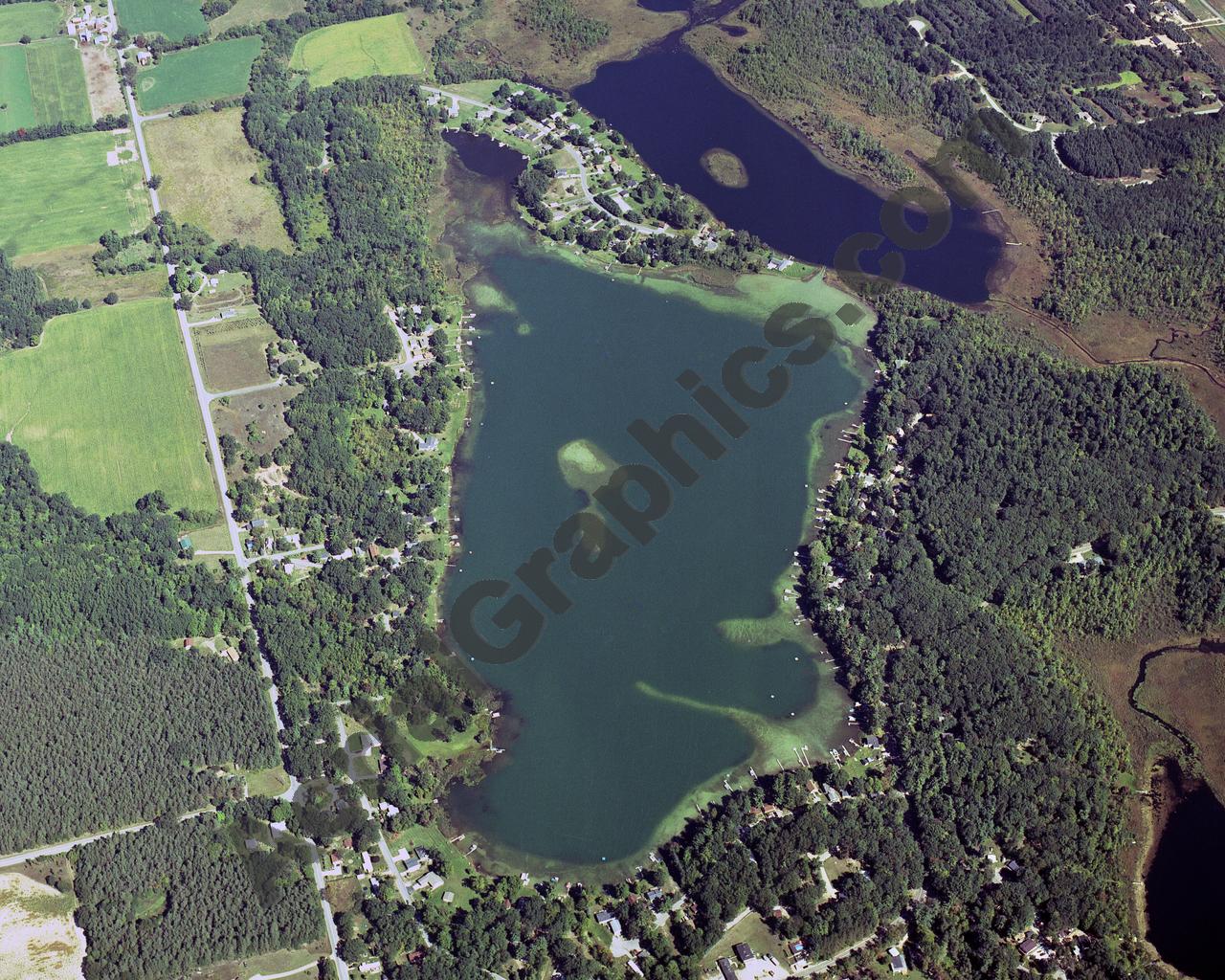 Aerial image of [4341] Maston Lake in Kent, MI with Canvas Wrap frame