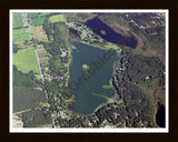 Aerial image of [4341] Maston Lake in Kent, MI with Black Wood frame