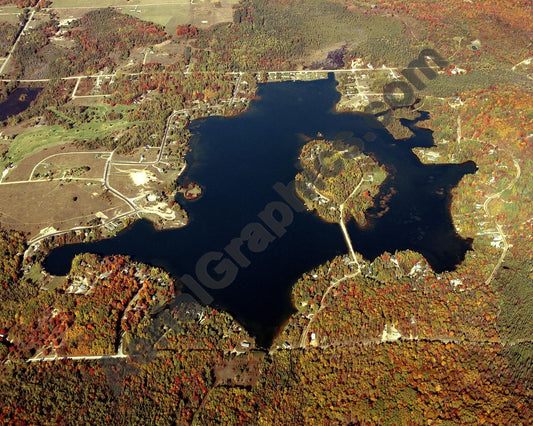 Aerial image of [4356] Wildwood Lake in Cheboygan, MI with No frame