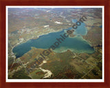 Aerial image of [4358] Crooked  Lake in Emmet, MI with Cherry Wood frame