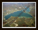 Aerial image of [4358] Crooked  Lake in Emmet, MI with Black Wood frame