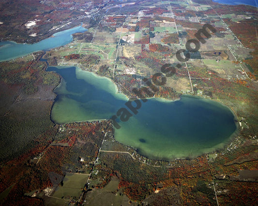 Aerial image of [4359] Pickerel Lake in Emmet, MI with No frame