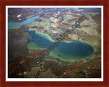 Aerial image of [4359] Pickerel Lake in Emmet, MI with Cherry Wood frame