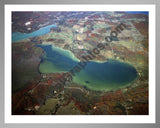 Aerial image of [4359] Pickerel Lake in Emmet, MI with Silver Metal frame