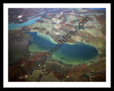 Aerial image of [4359] Pickerel Lake in Emmet, MI with Black Metal frame