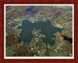 Aerial image of [4360] Miramichi Lake in Osceola, MI with Cherry Wood frame