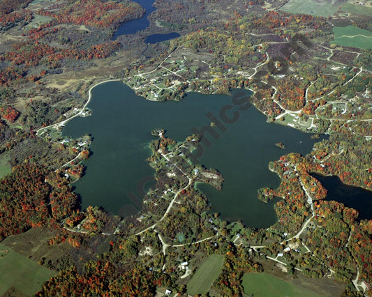 Aerial image of [4360] Miramichi Lake in Osceola, MI with No frame