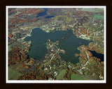 Aerial image of [4360] Miramichi Lake in Osceola, MI with Black Wood frame