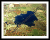 Aerial image of [4362] Big Lake in Osceola, MI with Black Metal frame