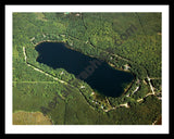 Aerial image of [4497] Blue Lake in Mason, MI with Black Metal frame