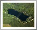 Aerial image of [4497] Blue Lake in Mason, MI with Silver Metal frame