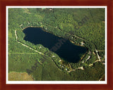 Aerial image of [4497] Blue Lake in Mason, MI with Cherry Wood frame