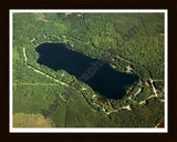 Aerial image of [4497] Blue Lake in Mason, MI with Black Wood frame