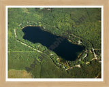 Aerial image of [4497] Blue Lake in Mason, MI with Natural Wood frame