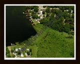 Aerial image of [44] Beadle Lake in Calhoun, MI with Black Wood frame