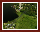 Aerial image of [44] Beadle Lake in Calhoun, MI with Cherry Wood frame