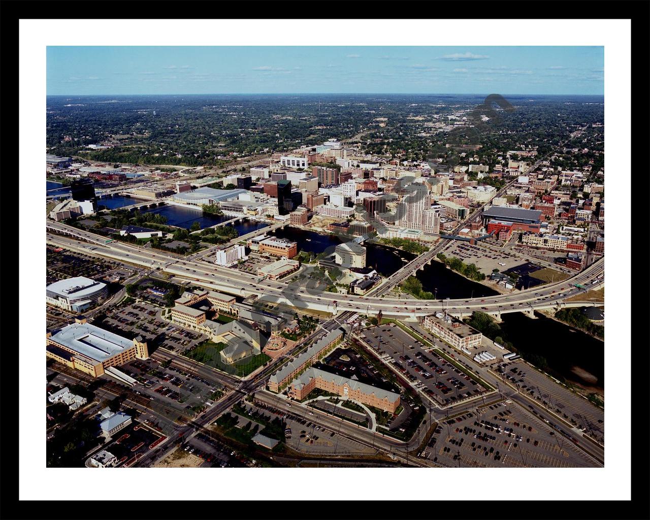 Aerial image of [4534] Grand Rapids with Black Metal frame