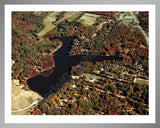 Aerial image of [4537] Goshorn Lake in Allegan, MI with Silver Metal frame