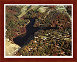 Aerial image of [4537] Goshorn Lake in Allegan, MI with Cherry Wood frame