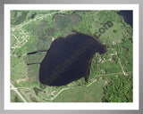 Aerial image of [45] Bear Lake in Clare, MI with Silver Metal frame