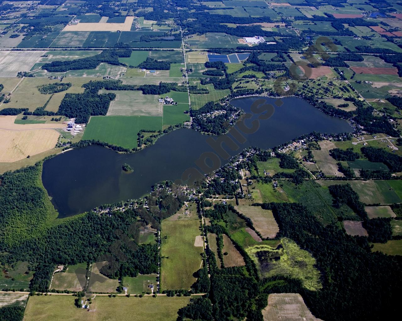 Aerial image of [4665] Morrison Lake in Ionia, MI with No frame